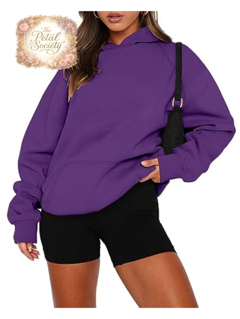 Womens Fleece Pullover Hoodie Kangaroo Pocket Long Sleeve Sweatshirt